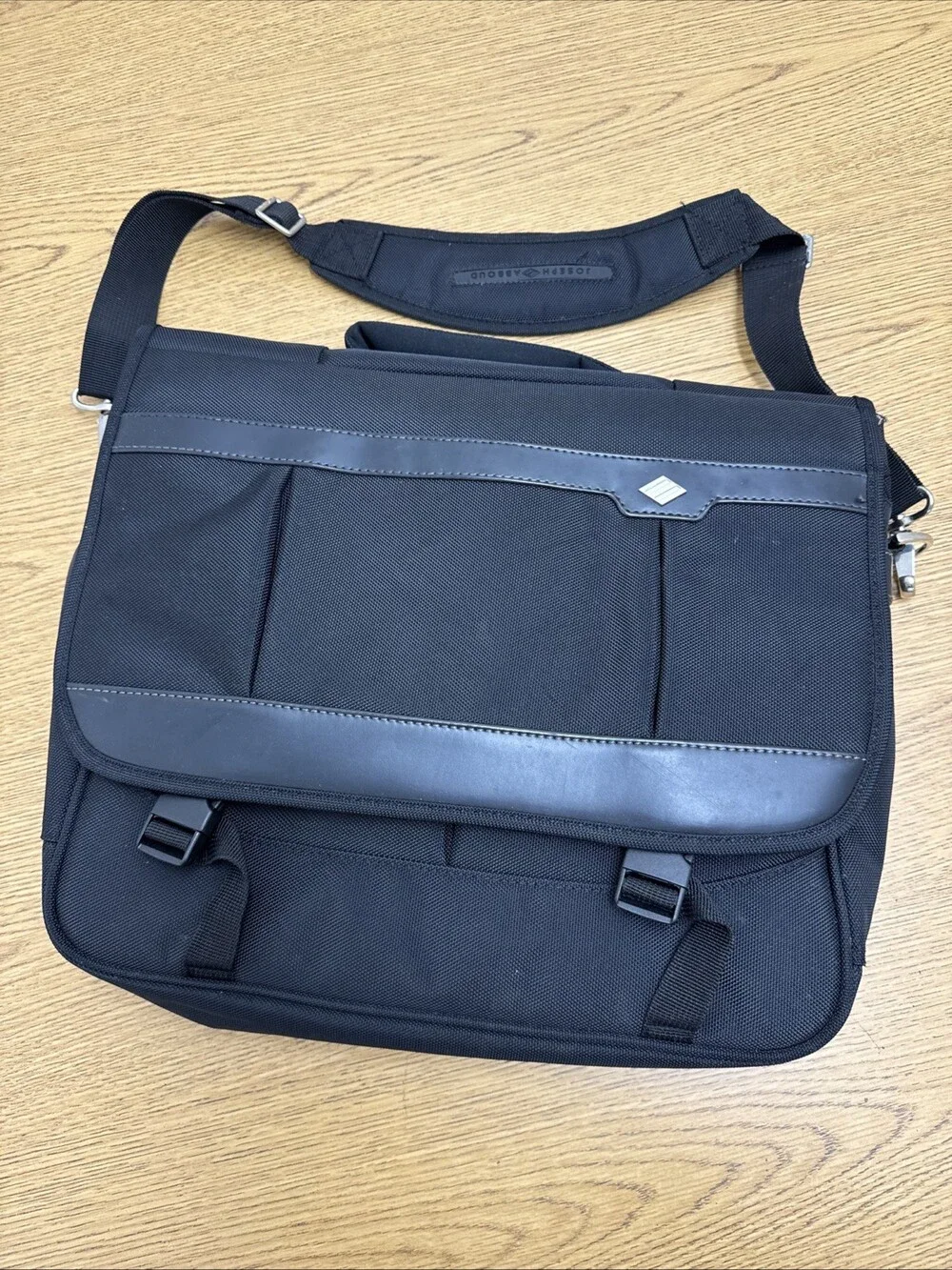 Joseph Abboud - Black Laptop Travel Case Canvas Laptop, Messenger, Bag